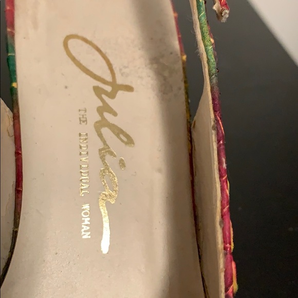 Snakeskin shoes. Rainbow coloured size 6.5 - Picture 7 of 8